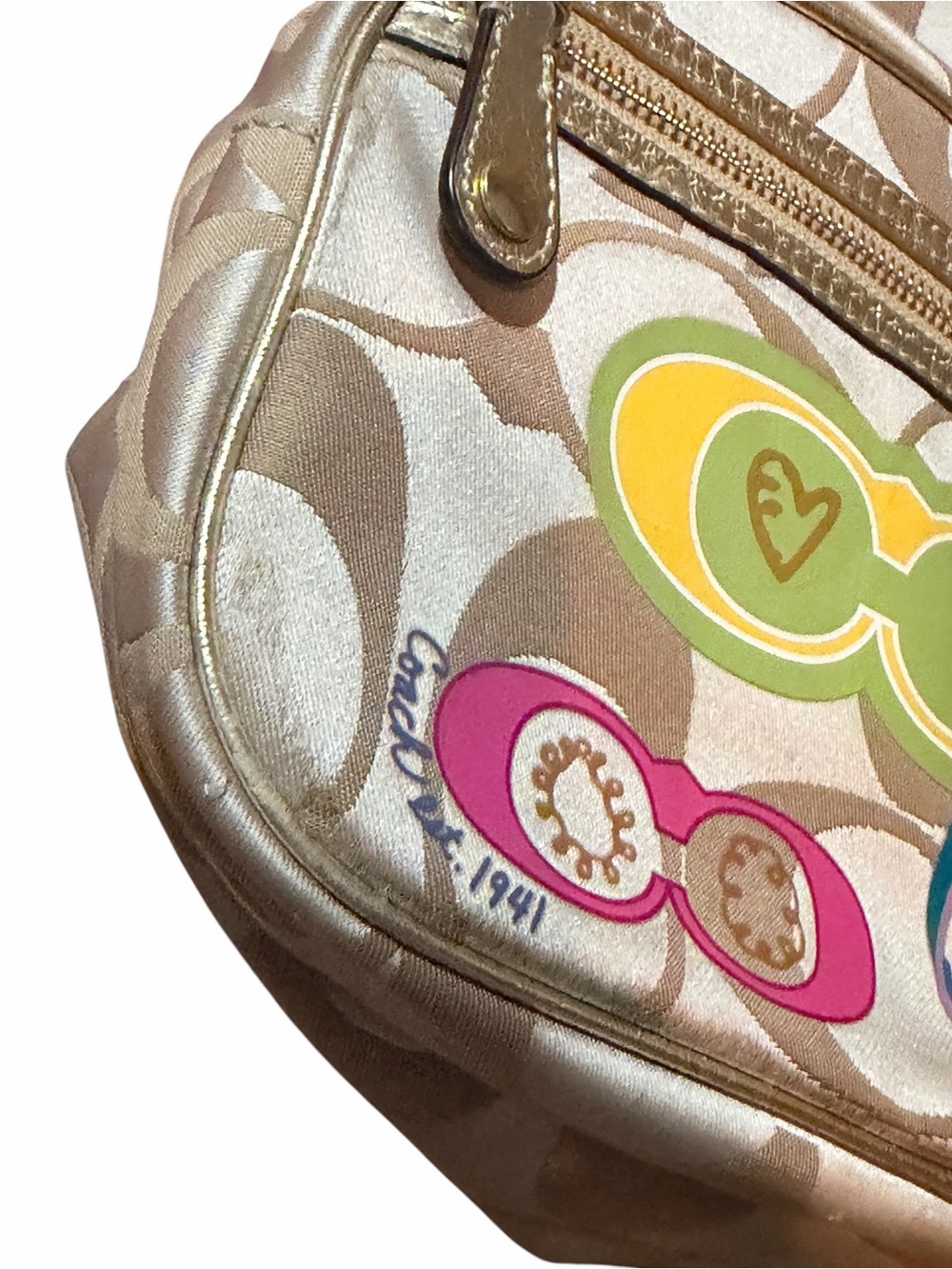 COACH Y2K Poppy patch backpack 🩵💚🩷 - Picture 3 of 9